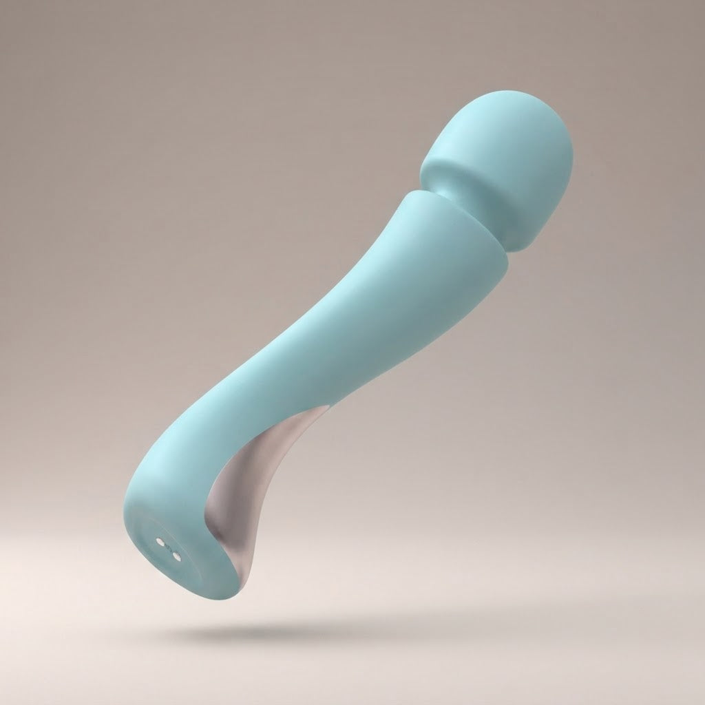 Dancer light blue rotating vibrating wand massager
