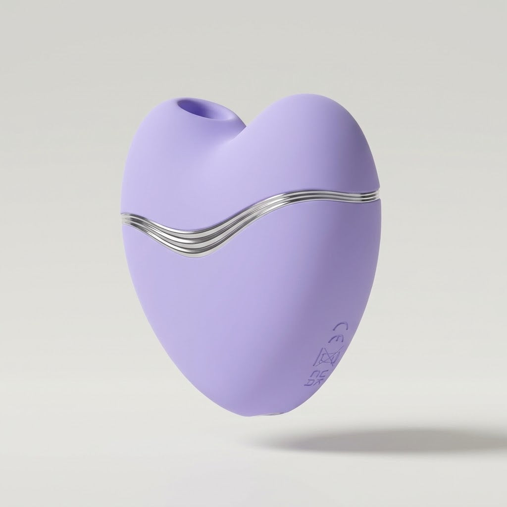 Honey Heart purple suction and vibration massager