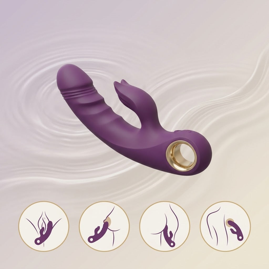 Angel Touch dual-stimulation spiral rabbit massager product detail