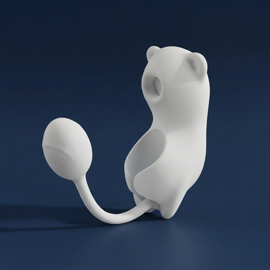 Cuddle Bear 2-in-1 suction and vibration massager by Olyon