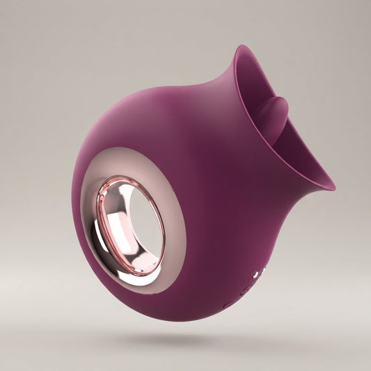 Cleopatra wearable tongue-inspired massager in purple
