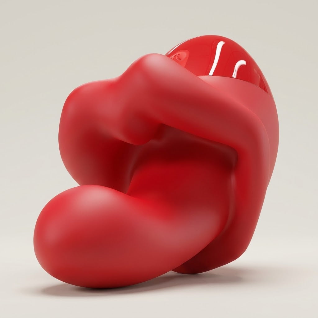 Crimson Tide coral red liquid silicone massager