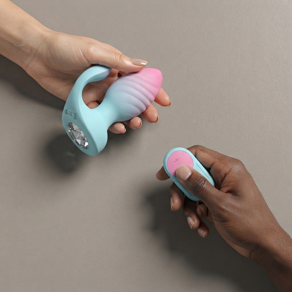 Crystal Muse remote-controlled vibrating plug product view by Olyon