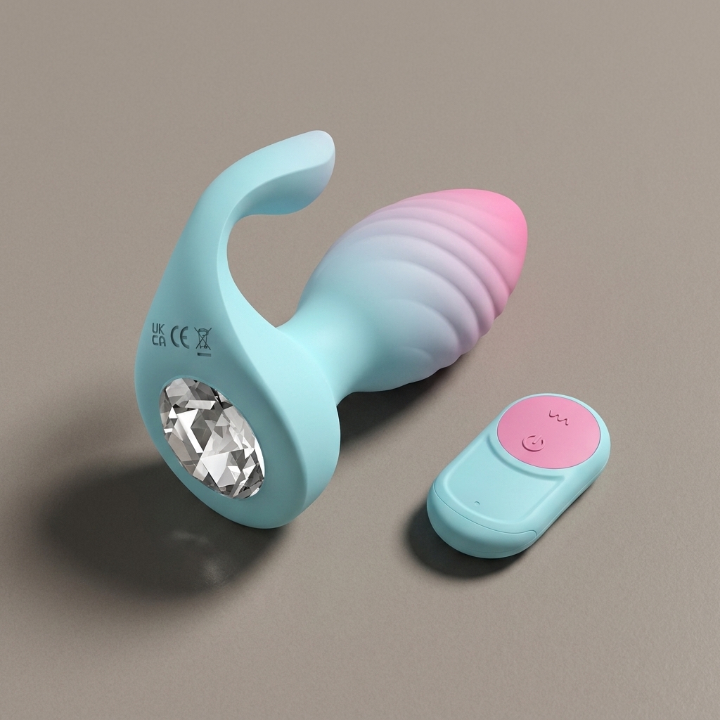 Crystal Muse remote-controlled vibrating plug detail by Olyon