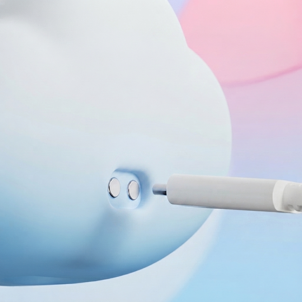 Cloudia squeeze-control cloud massager close-up by Olyon