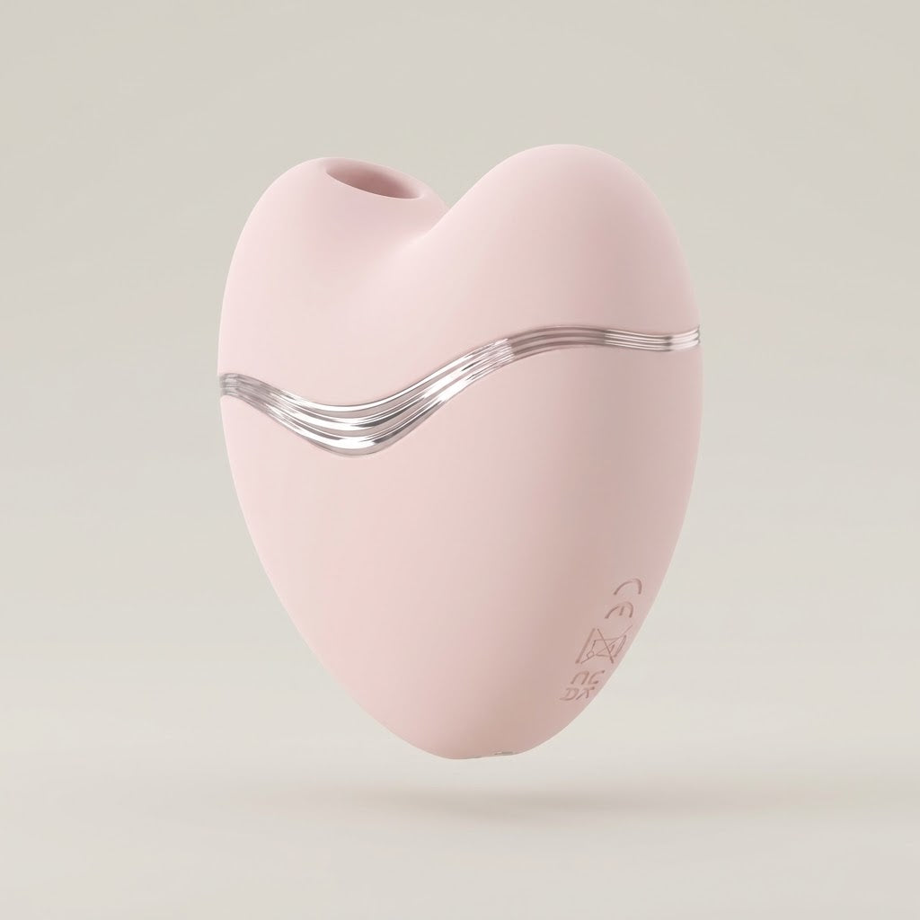 Honey Heart pink suction and vibration massager