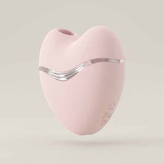 Honey Heart pink suction and vibration massager