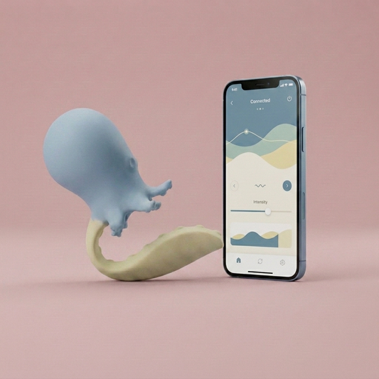 Huggy Octo multi-arm suction and vibration massager product image by Olyon