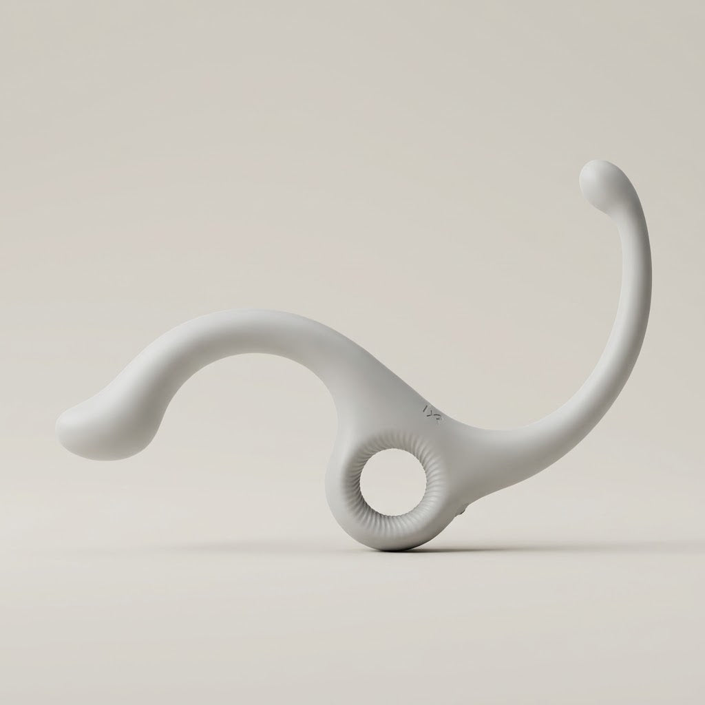 HugRush cool gray dual-head pelvic floor massager