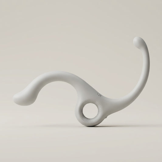 HugRush cool gray dual-head pelvic floor massager