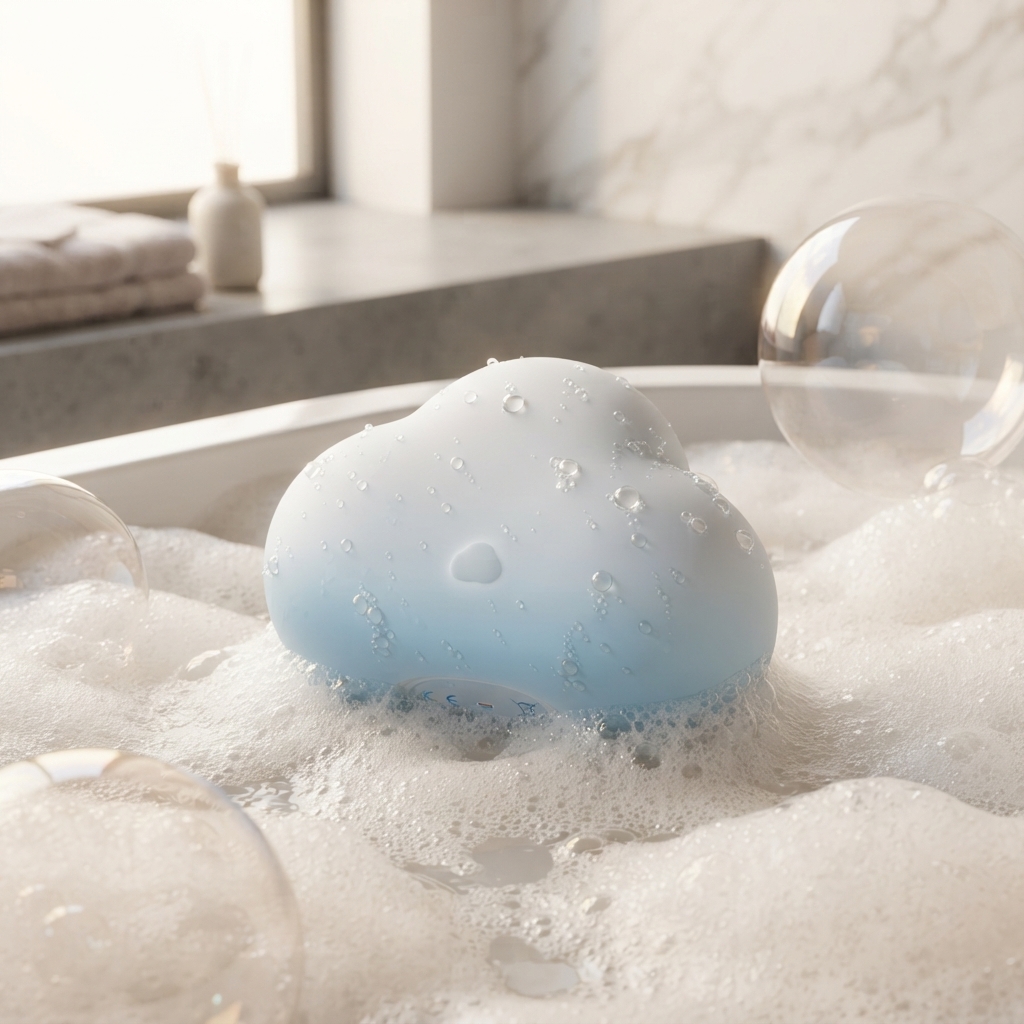 Cloudia squeeze-control cloud massager product view by Olyon
