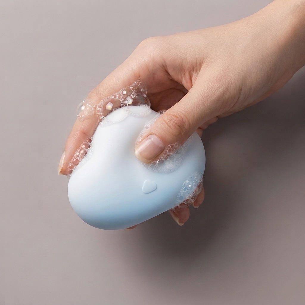 Cloudia squeeze-control cloud massager detail by Olyon