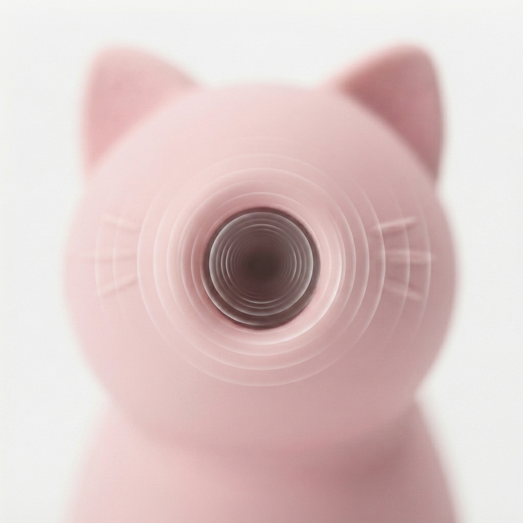 Cute Kitten air-pulse clitoral stimulator detail by Olyon