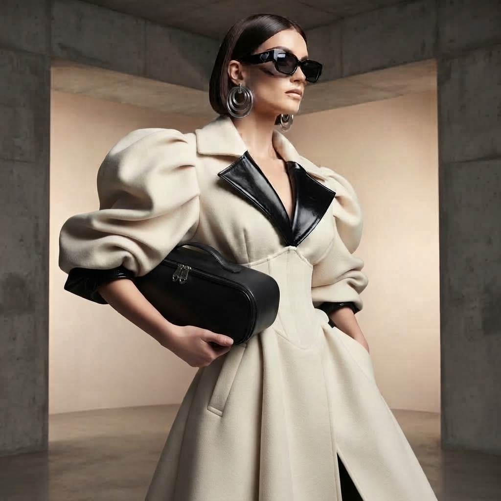 Woman carrying the black Olyon Discreet Storage Case under her arm