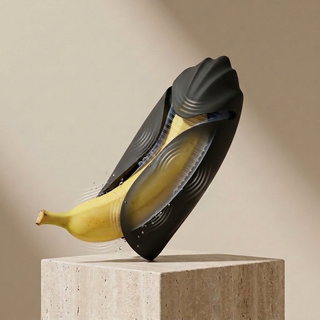 Warrior black and gold textured men's vibrator